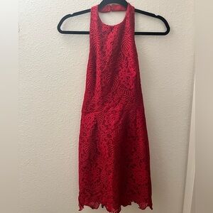 House of CB Red Lace Mini Dress